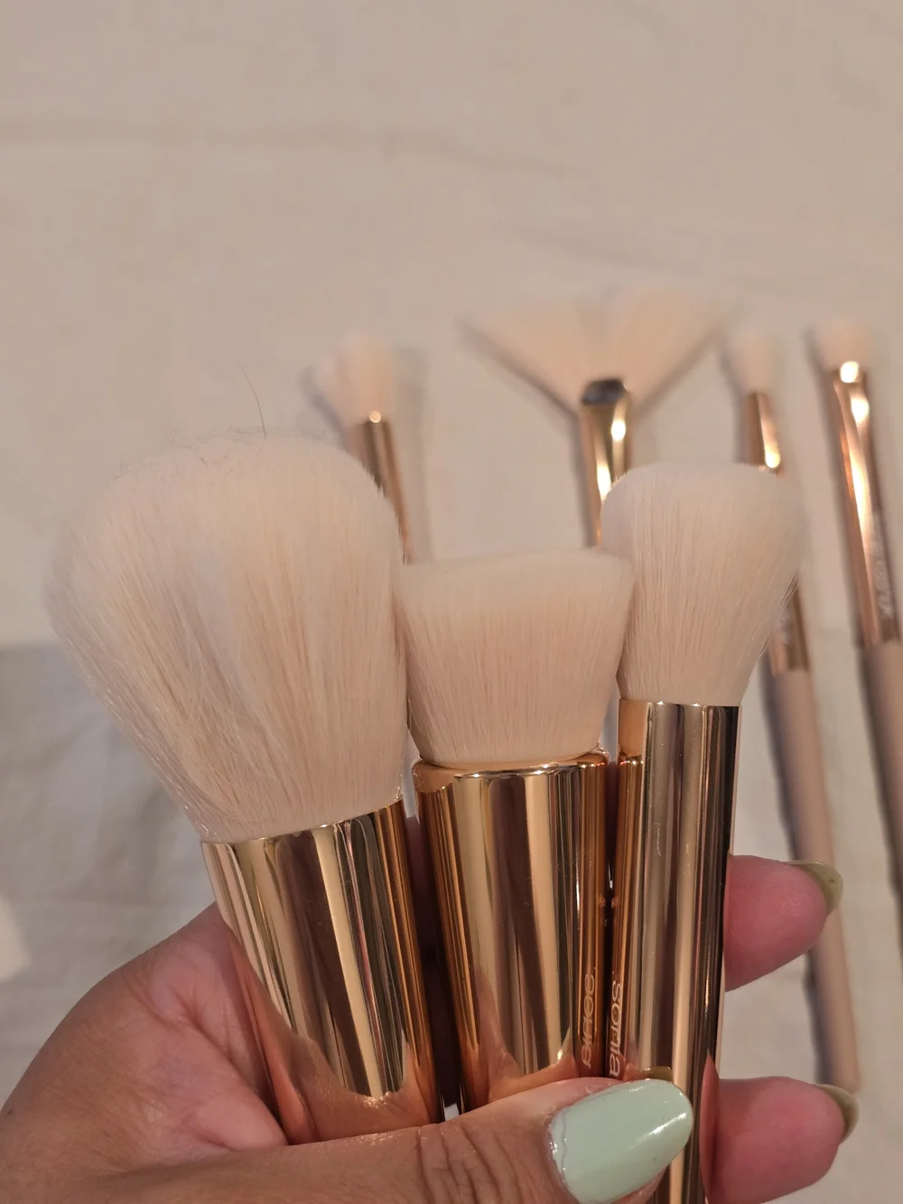 Sonia Kashuk 7-Piece Face Brush Set in Blush Pink and Rose Gold